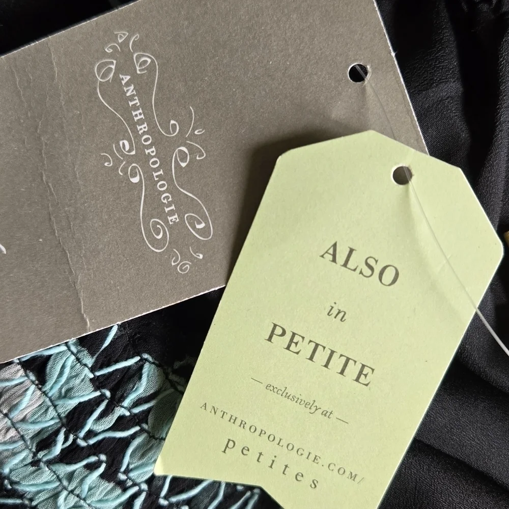 Maeve Black Floral Off-Shoulder Dress Small NWT Boho 70s Flowy Festival Tropical - Picture 6 of 9